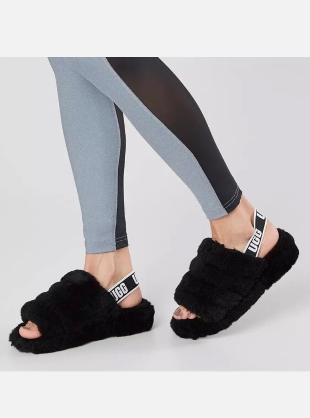 UGG Slides Slipper with Branded Slingback Womens Size 8 Euc